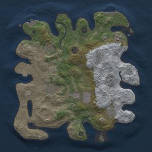 Thumbnail Rust Map: Procedural Map, Size: 3500, Seed: 34150688, 17 Monuments