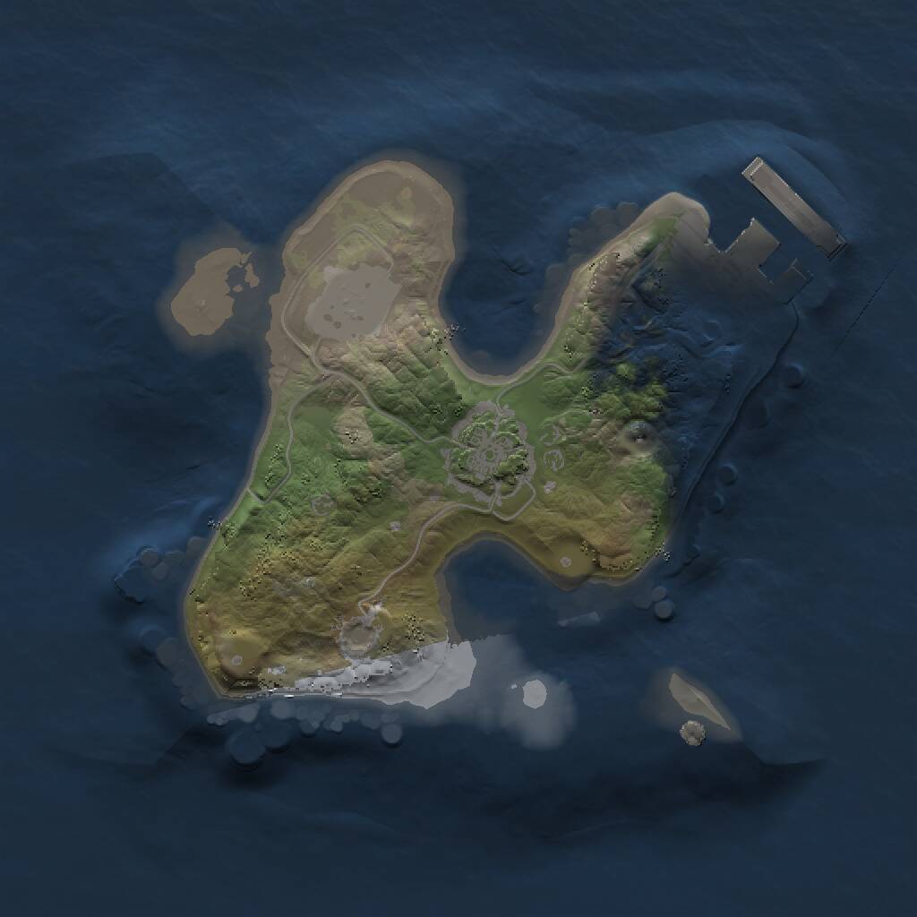 Rust Map: Procedural Map, Size: 1500, Seed: 1394892056, 3 Monuments