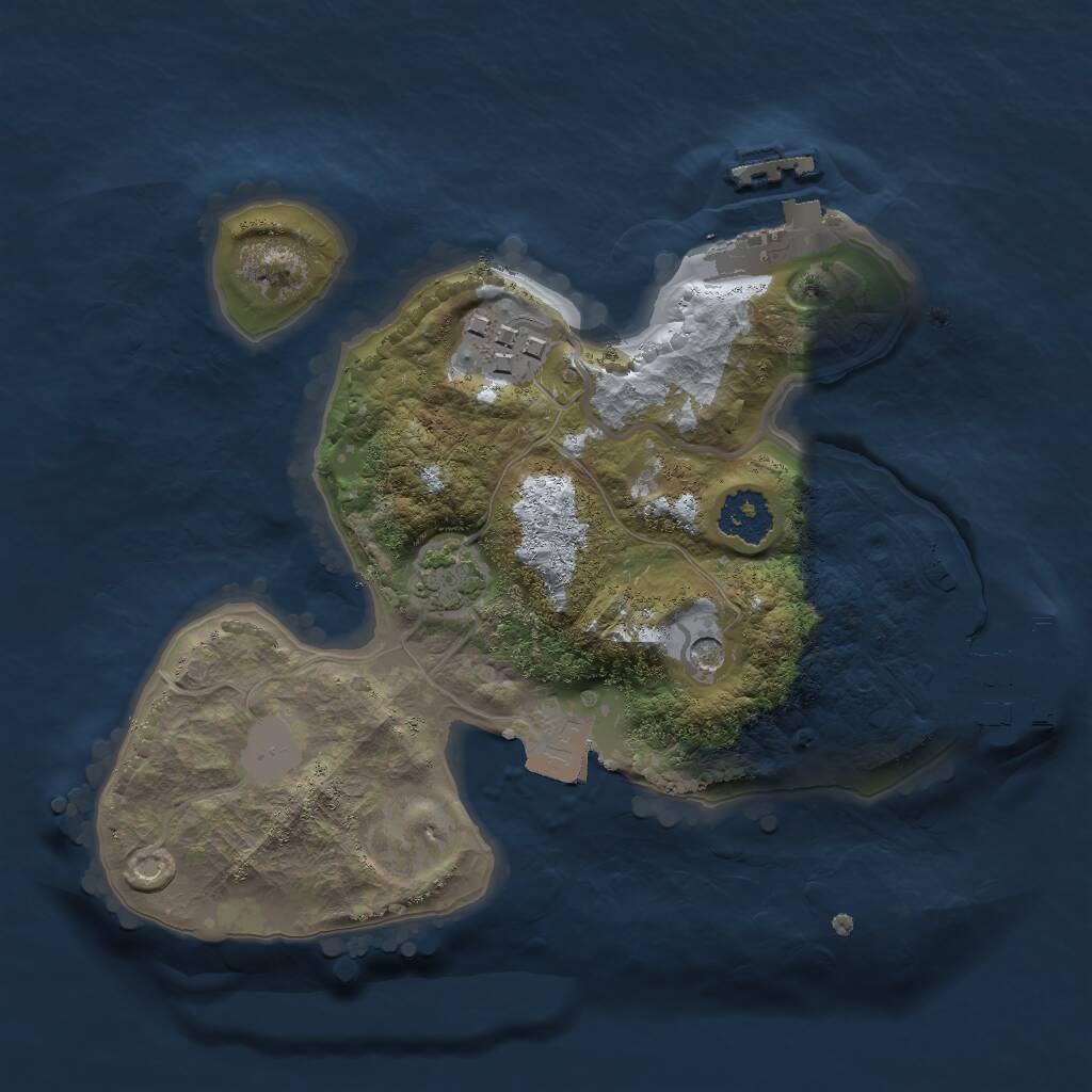 Rust Map: Procedural Map, Size: 2048, Seed: 2013303269, 6 Monuments