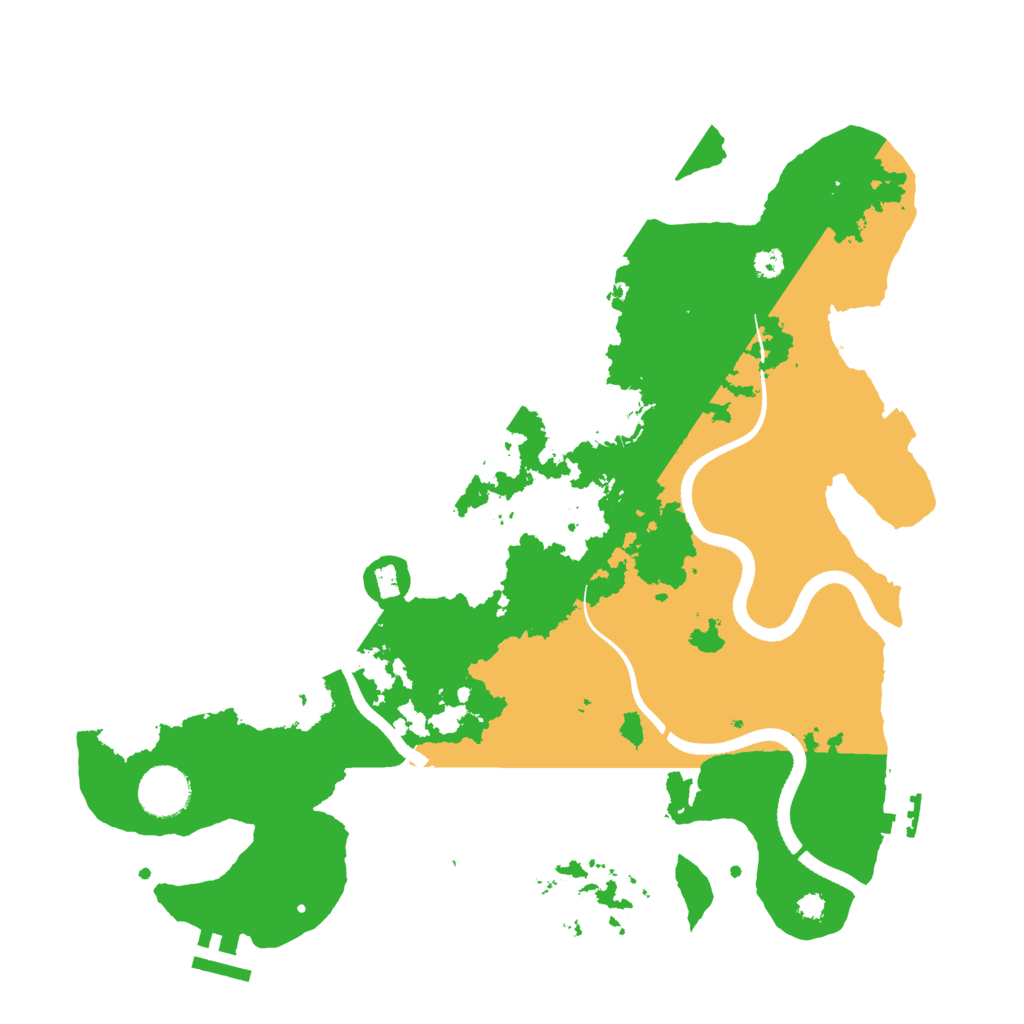 Biome Rust Map: Procedural Map, Size: 3500, Seed: 2399554