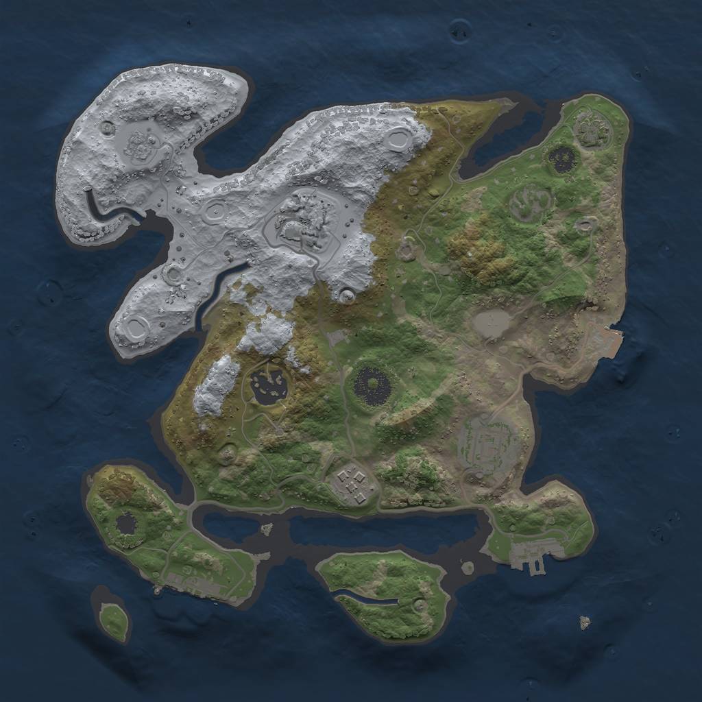 Rust Map: Procedural Map, Size: 2800, Seed: 51984115, 11 Monuments