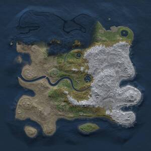 Thumbnail Rust Map: Procedural Map, Size: 3250, Seed: 83876, 8 Monuments