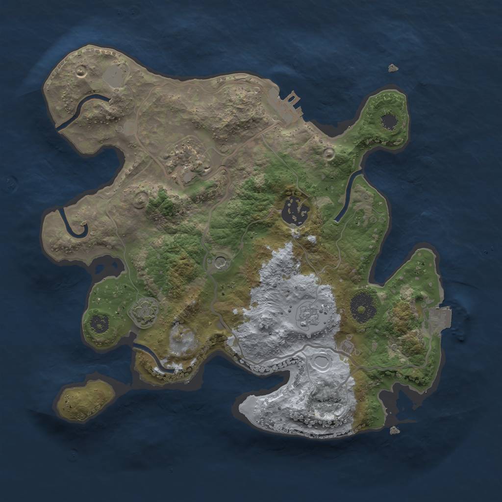 Rust Map: Procedural Map, Size: 2700, Seed: 21541, 9 Monuments
