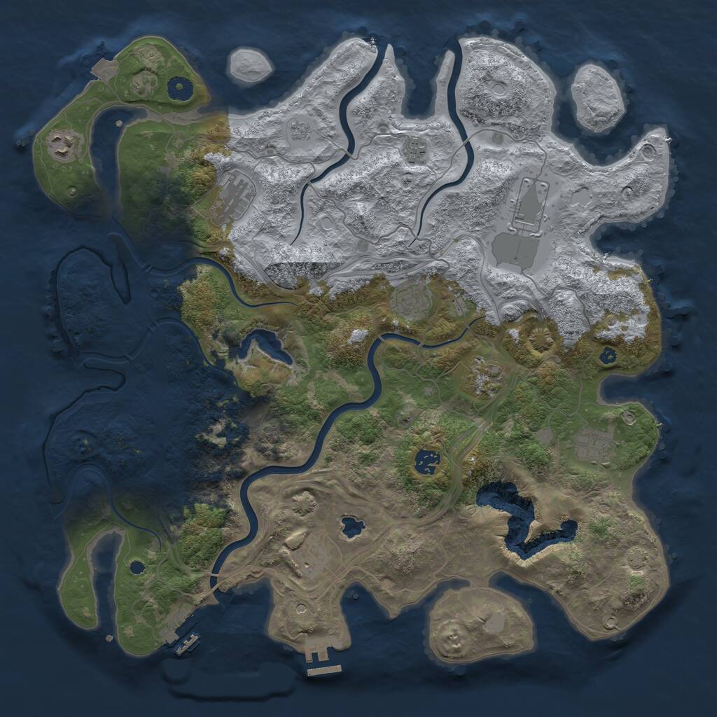 Rust Map: Procedural Map, Size: 4250, Seed: 2065415377, 15 Monuments