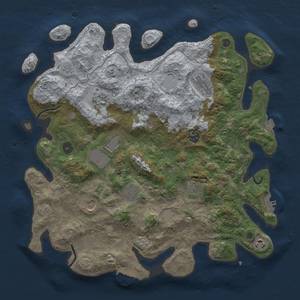 Thumbnail Rust Map: Procedural Map, Size: 4000, Seed: 1502838167, 17 Monuments