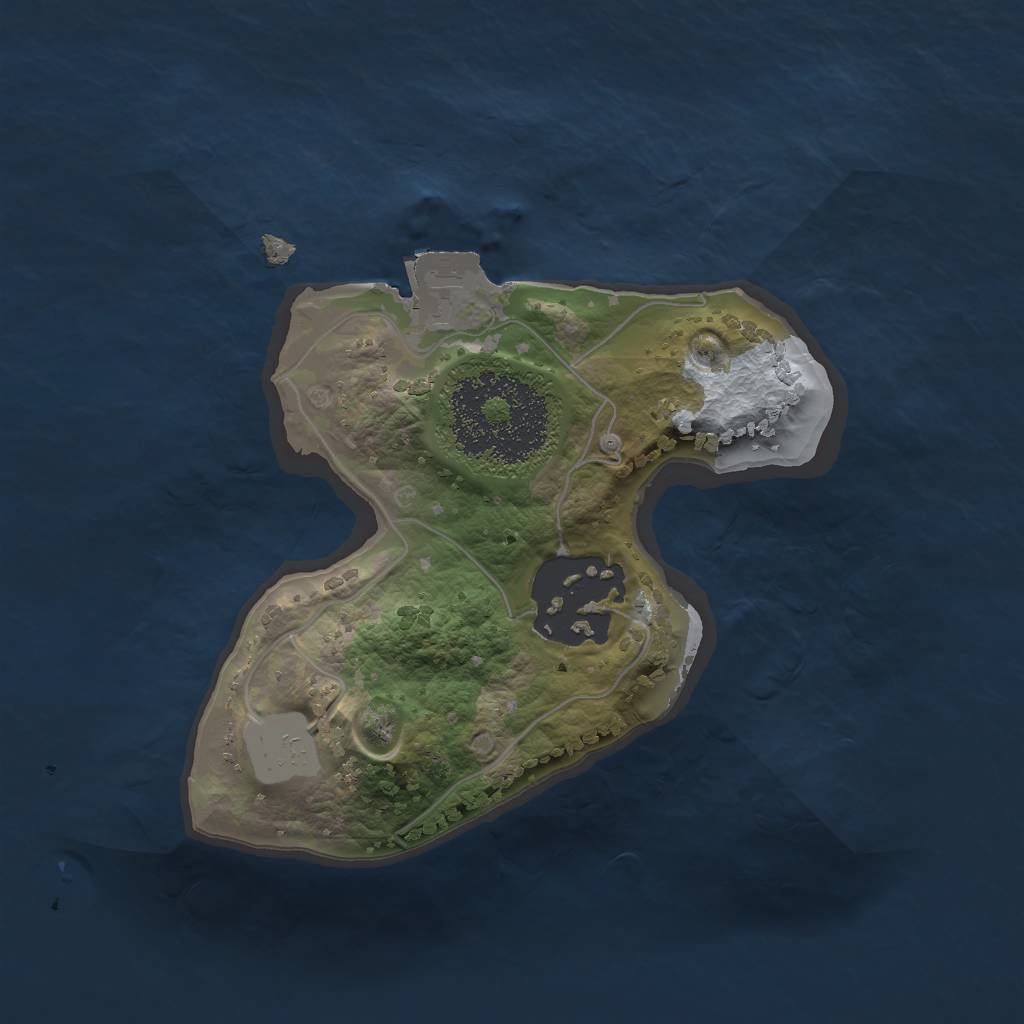 Rust Map: Procedural Map, Size: 1600, Seed: 2147487, 4 Monuments