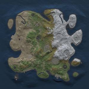 Thumbnail Rust Map: Procedural Map, Size: 3000, Seed: 31304, 13 Monuments