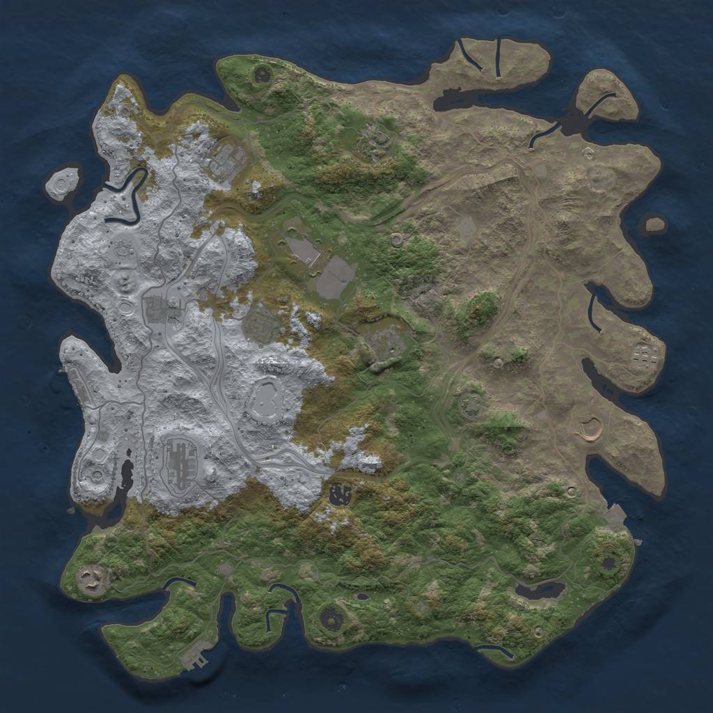 Rust Map: Procedural Map, Size: 4500, Seed: 903740567, 19 Monuments