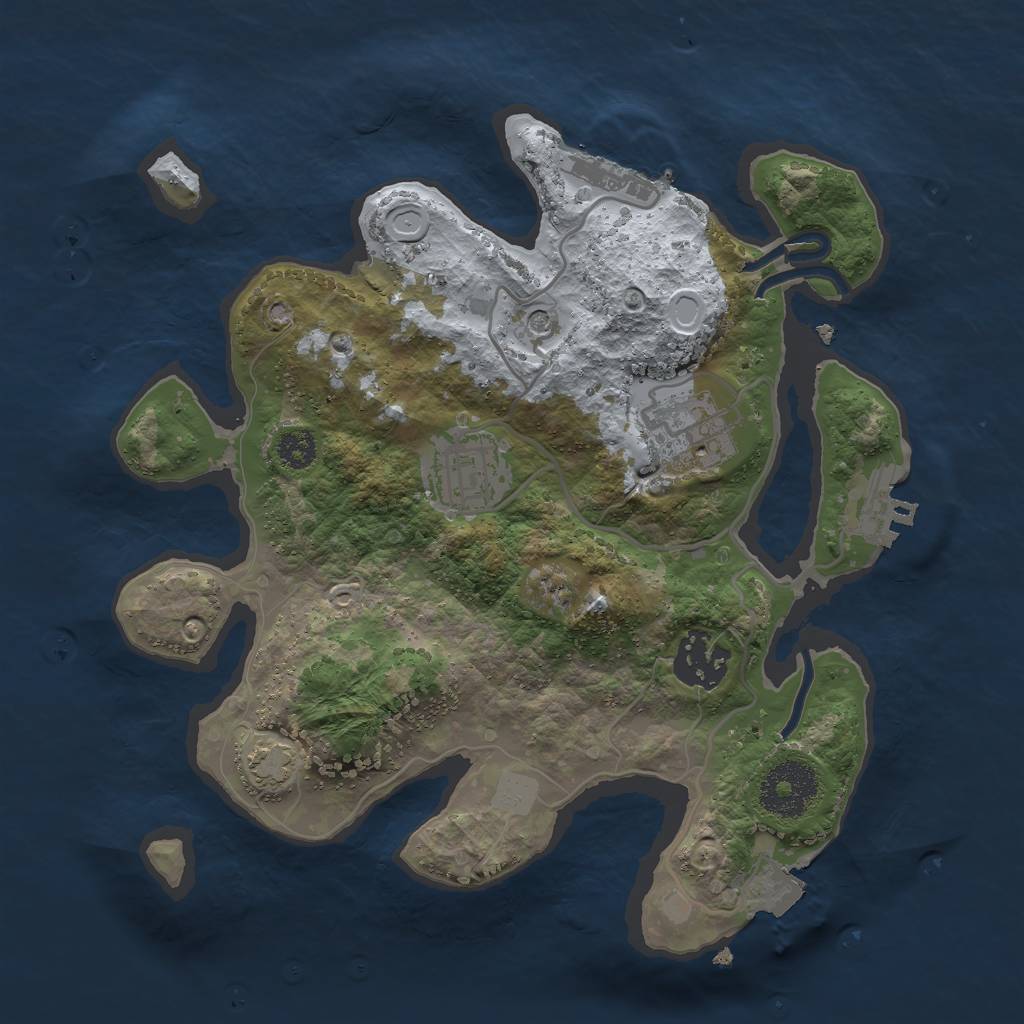 Rust Map: Procedural Map, Size: 2700, Seed: 45654561, 10 Monuments