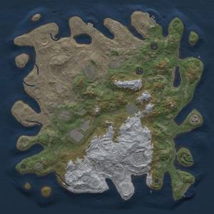 Thumbnail Rust Map: Procedural Map, Size: 4250, Seed: 2047762931, 18 Monuments