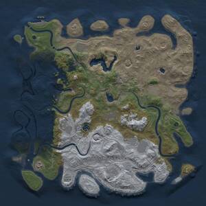 Thumbnail Rust Map: Procedural Map, Size: 4500, Seed: 1477220720, 15 Monuments