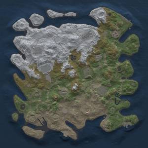 Thumbnail Rust Map: Procedural Map, Size: 4000, Seed: 865, 18 Monuments