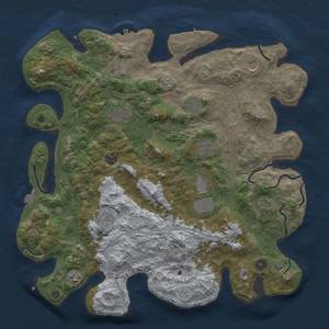 Thumbnail Rust Map: Procedural Map, Size: 4300, Seed: 61011327, 19 Monuments