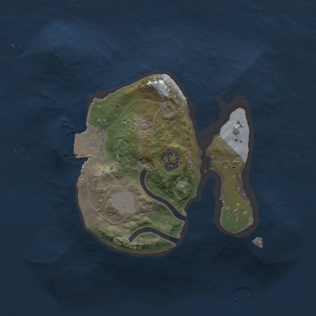 Rust Map: Procedural Map, Size: 1500, Seed: 678454, 3 Monuments