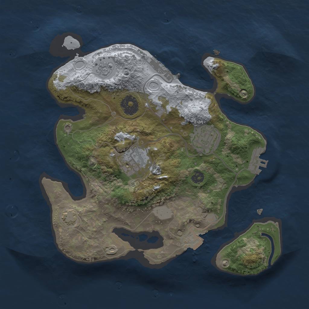 Rust Map: Procedural Map, Size: 2500, Seed: 19021992, 9 Monuments