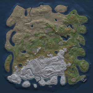 Thumbnail Rust Map: Procedural Map, Size: 4500, Seed: 1138188684, 16 Monuments