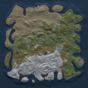 Thumbnail Rust Map: Procedural Map, Size: 4500, Seed: 1138188684, 19 Monuments