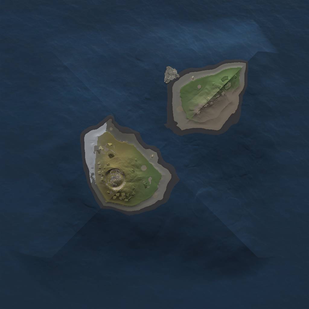 Rust Map: Procedural Map, Size: 1000, Seed: 12452346, 3 Monuments