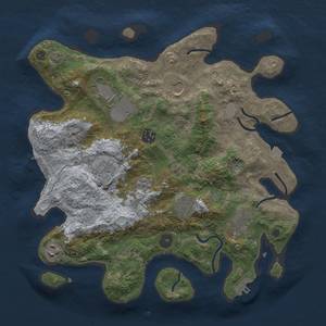 Thumbnail Rust Map: Procedural Map, Size: 3500, Seed: 47836407, 16 Monuments