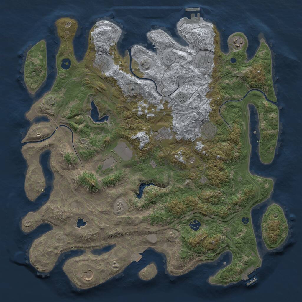 Rust Map: Procedural Map, Size: 4250, Seed: 1446548359, 15 Monuments