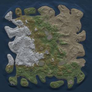 Thumbnail Rust Map: Procedural Map, Size: 4500, Seed: 636096374, 17 Monuments