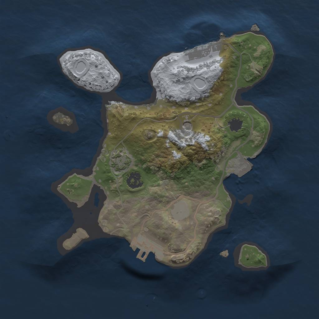Rust Map: Procedural Map, Size: 2000, Seed: 1181737280, 7 Monuments