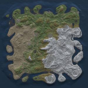 Thumbnail Rust Map: Procedural Map, Size: 4500, Seed: 28524709, 18 Monuments