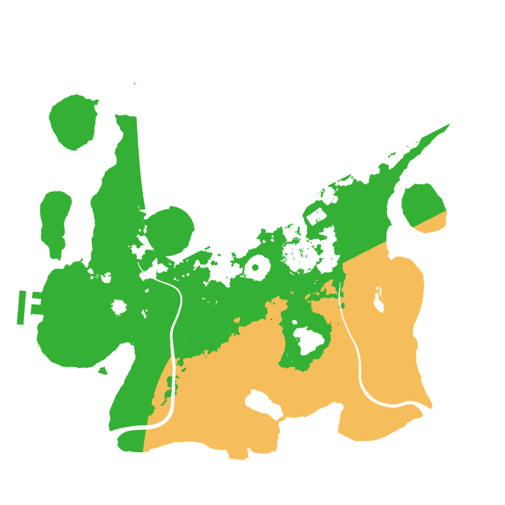 Biome Rust Map: Procedural Map, Size: 3000, Seed: 2004