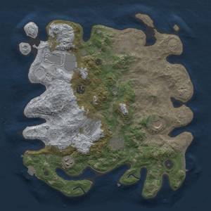 Thumbnail Rust Map: Procedural Map, Size: 3500, Seed: 673772198, 15 Monuments