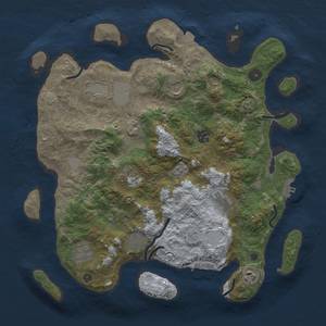 Thumbnail Rust Map: Procedural Map, Size: 3750, Seed: 78898967, 17 Monuments