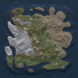 Thumbnail Rust Map: Procedural Map, Size: 3500, Seed: 483770067, 16 Monuments