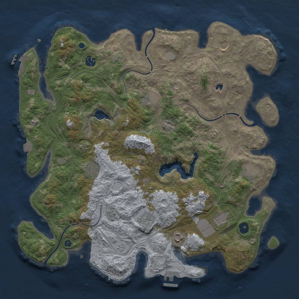 Rust Map: Procedural Map, Size: 4250, Seed: 2102195614, 15 Monuments