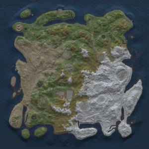 Thumbnail Rust Map: Procedural Map, Size: 4500, Seed: 470851982, 18 Monuments