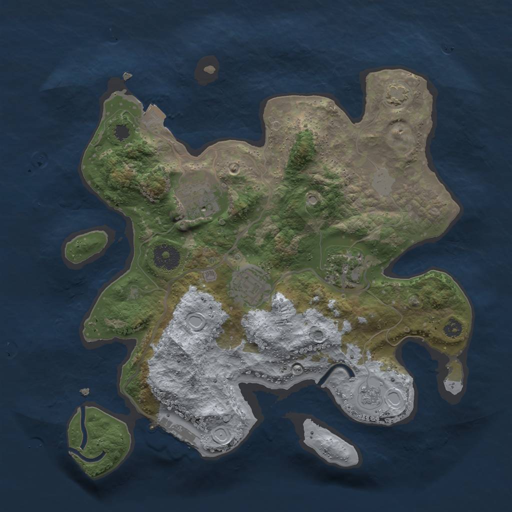Rust Map: Procedural Map, Size: 2900, Seed: 96232090, 9 Monuments