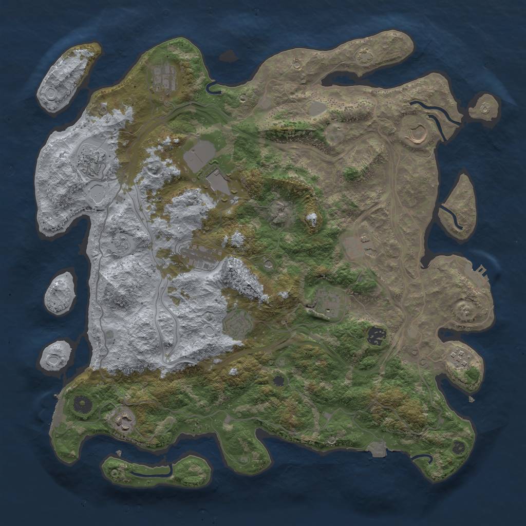 Rust Map: Procedural Map, Size: 4250, Seed: 232388979, 19 Monuments