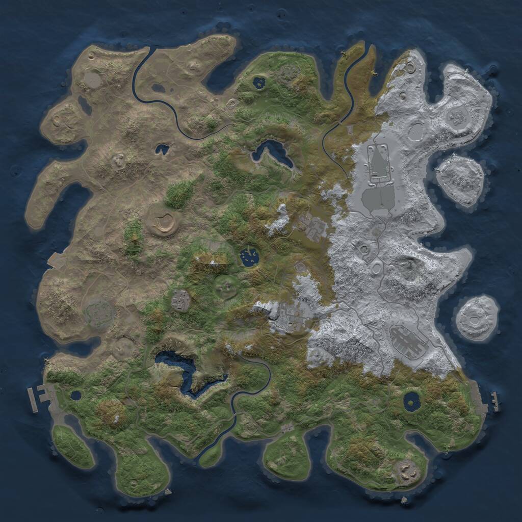 Rust Map: Procedural Map, Size: 4200, Seed: 1799382011, 15 Monuments