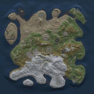 Thumbnail Rust Map: Procedural Map, Size: 3500, Seed: 1982787025, 15 Monuments