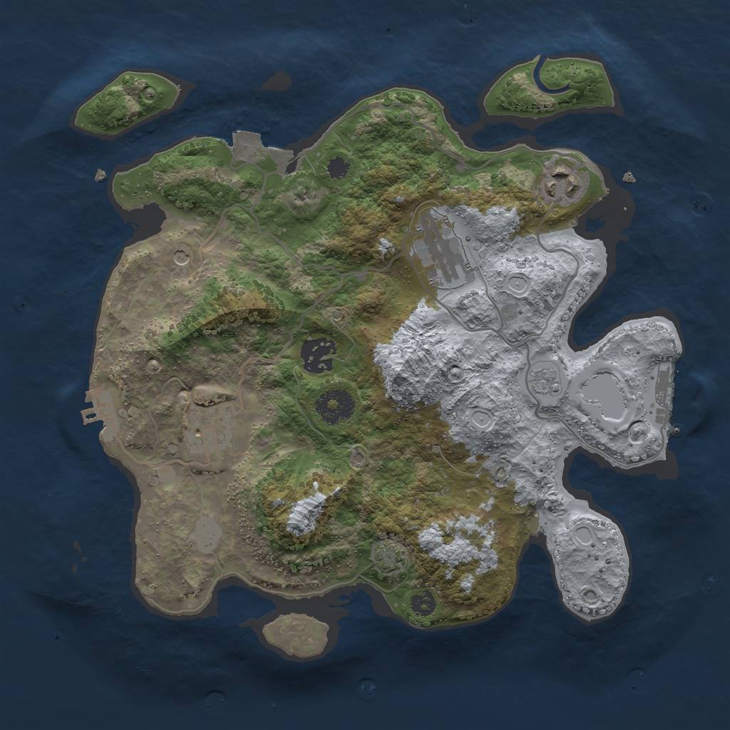 Rust Map: Procedural Map, Size: 3000, Seed: 890092023, 12 Monuments