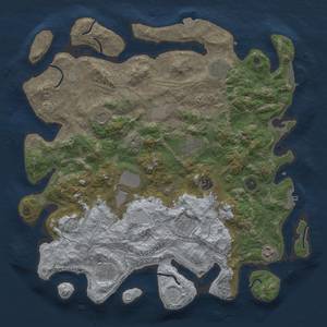 Thumbnail Rust Map: Procedural Map, Size: 4250, Seed: 2006392413, 18 Monuments