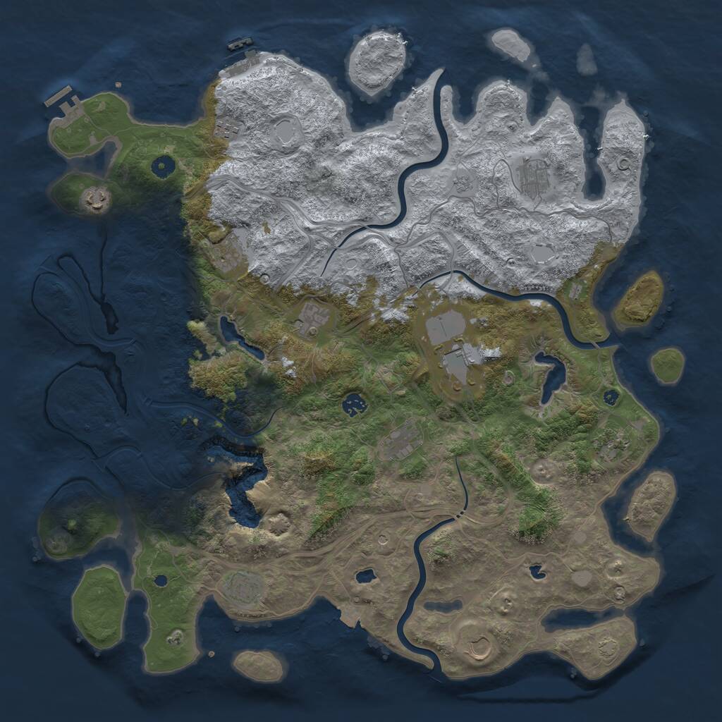 Rust Map: Procedural Map, Size: 4750, Seed: 502, 17 Monuments