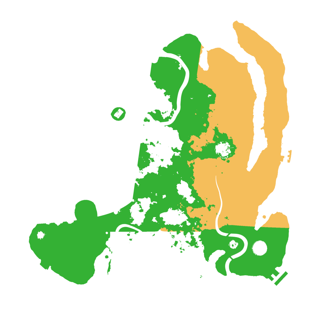 Biome Rust Map: Procedural Map, Size: 3700, Seed: 38287543
