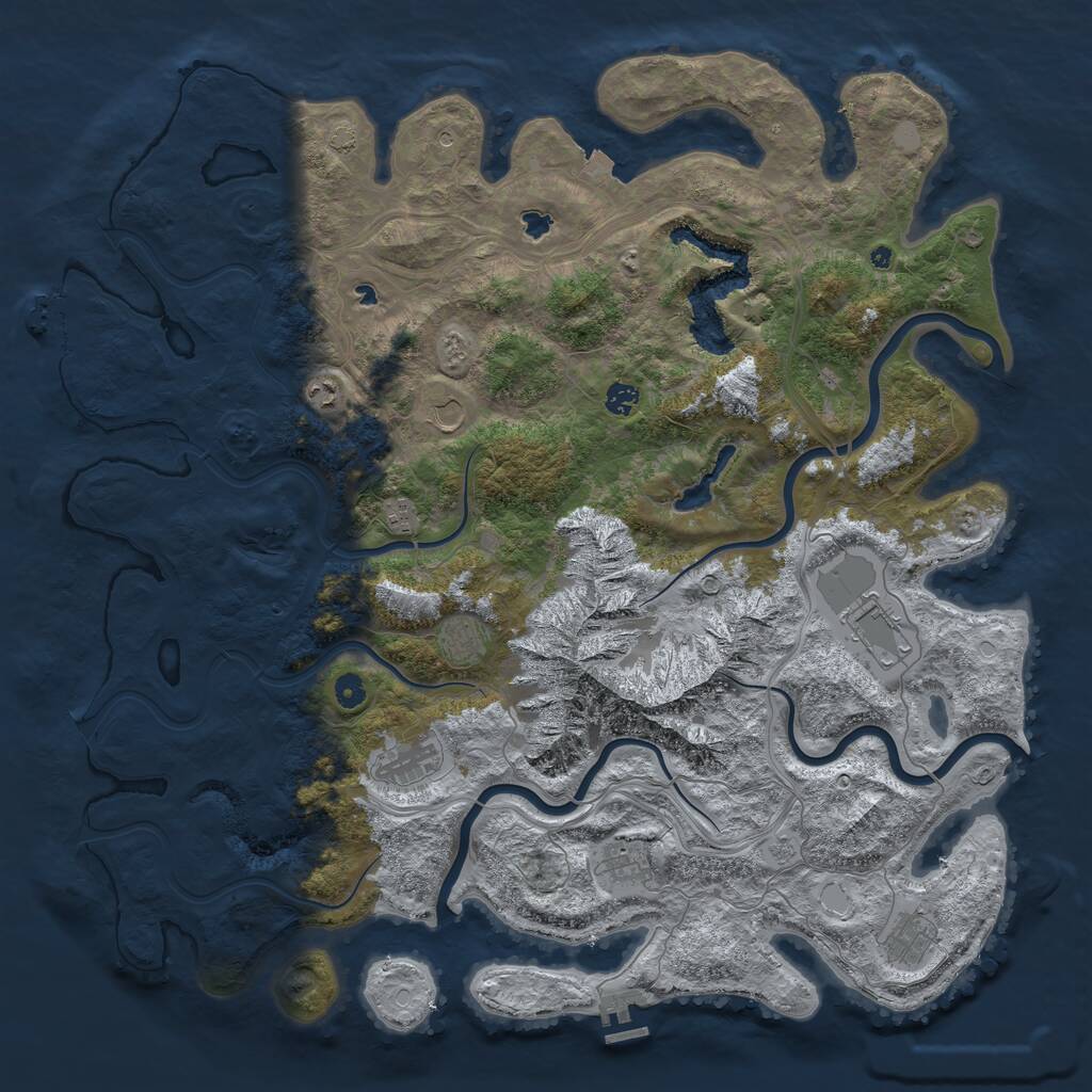 Rust Map: Procedural Map, Size: 5000, Seed: 347020524, 15 Monuments
