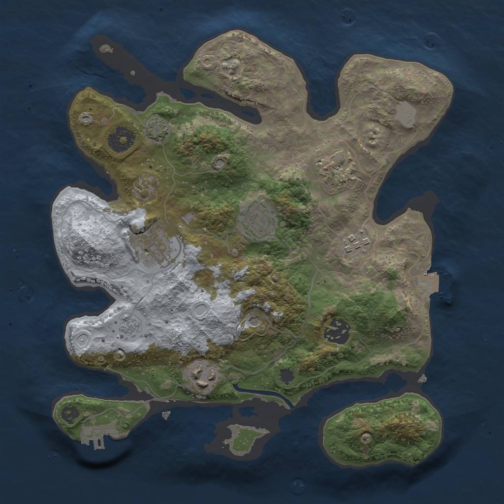 Rust Map: Procedural Map, Size: 2900, Seed: 32226863, 13 Monuments