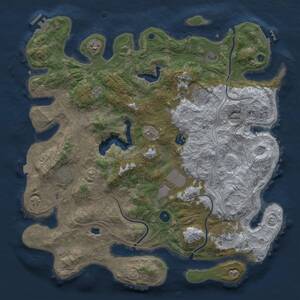 Thumbnail Rust Map: Procedural Map, Size: 4250, Seed: 346318092, 13 Monuments