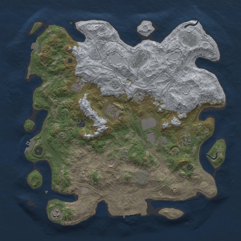Rust Map: Procedural Map, Size: 4250, Seed: 186357486, 19 Monuments