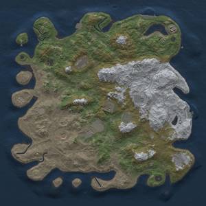 Thumbnail Rust Map: Procedural Map, Size: 4500, Seed: 59416470, 18 Monuments