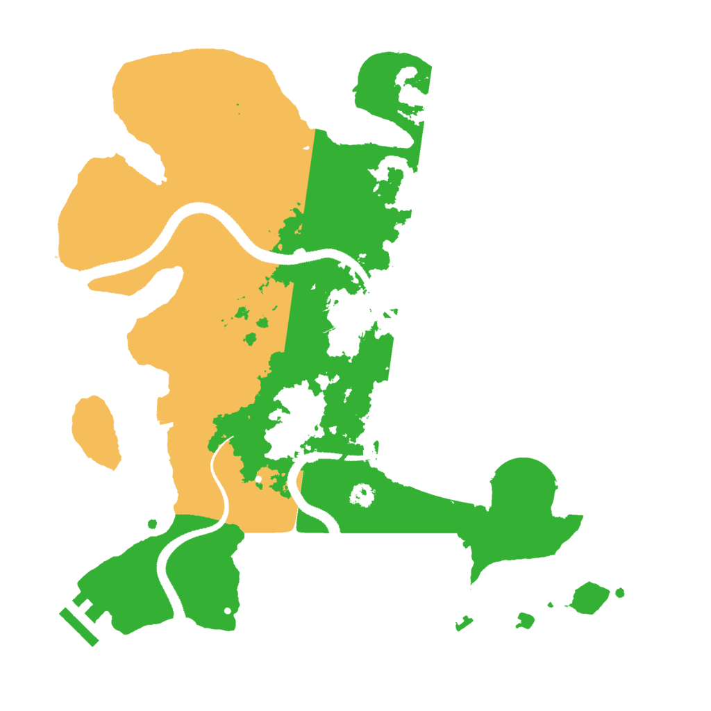 Biome Rust Map: Procedural Map, Size: 3030, Seed: 90009