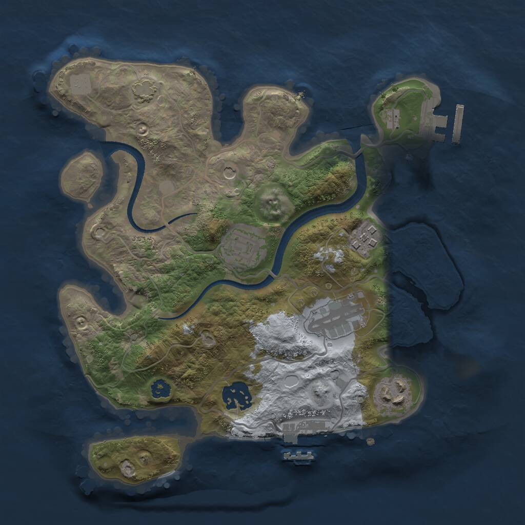 Rust Map: Procedural Map, Size: 2695, Seed: 889770081, 10 Monuments