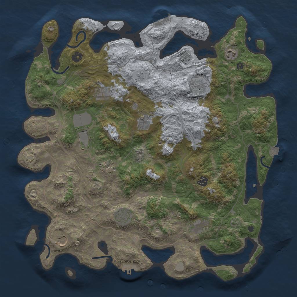 Rust Map: Procedural Map, Size: 4250, Seed: 1577841640, 19 Monuments