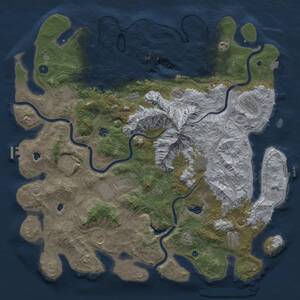 Thumbnail Rust Map: Procedural Map, Size: 5000, Seed: 548457290, 17 Monuments
